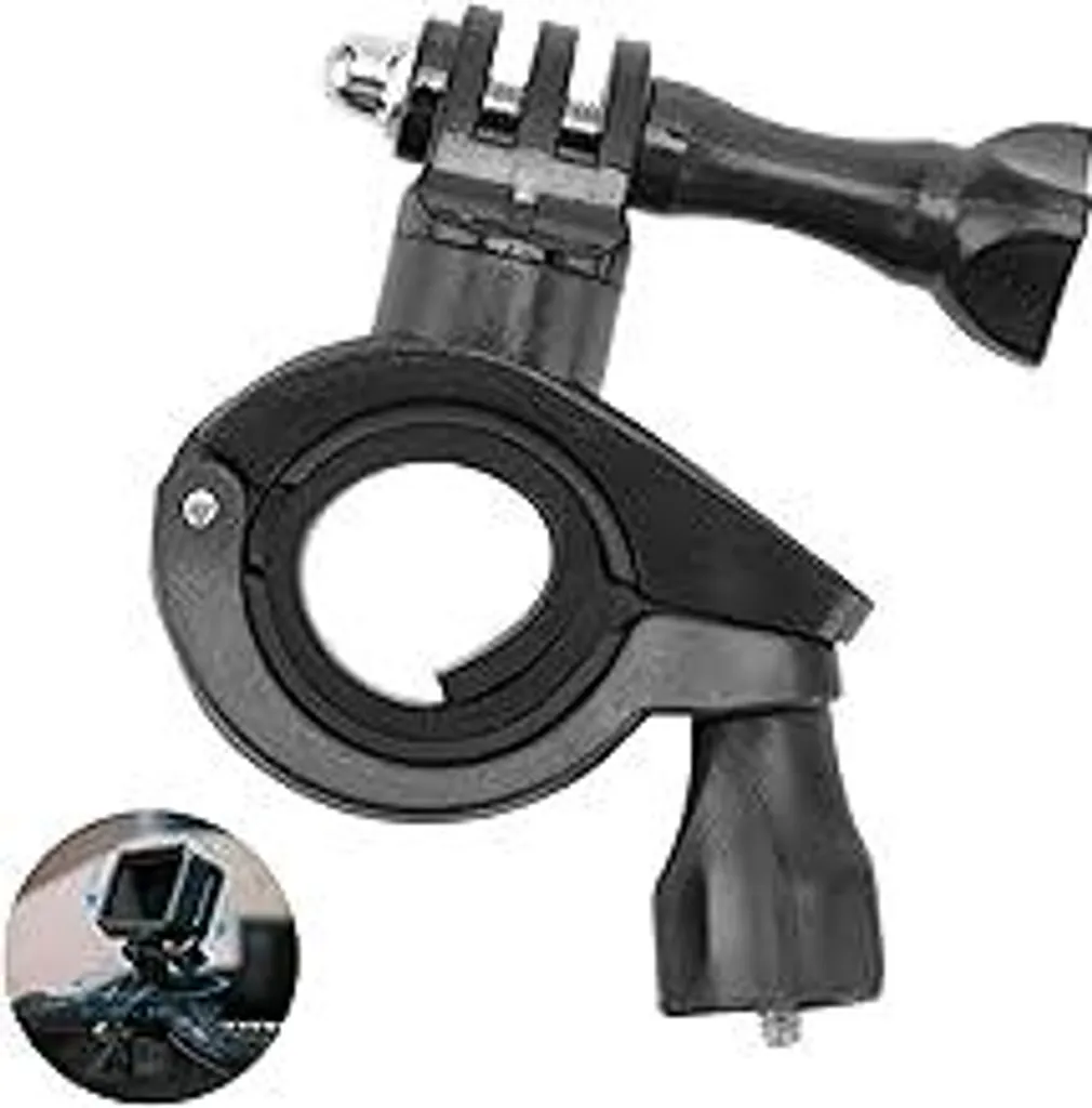 Supporto Bici per Action Camera GoPro - Clip Manubrio Nero Universale