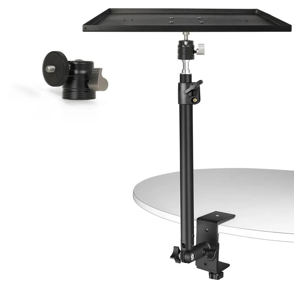Trépied rotatif 360° avec plateau stable et pieds réglables en hauteur