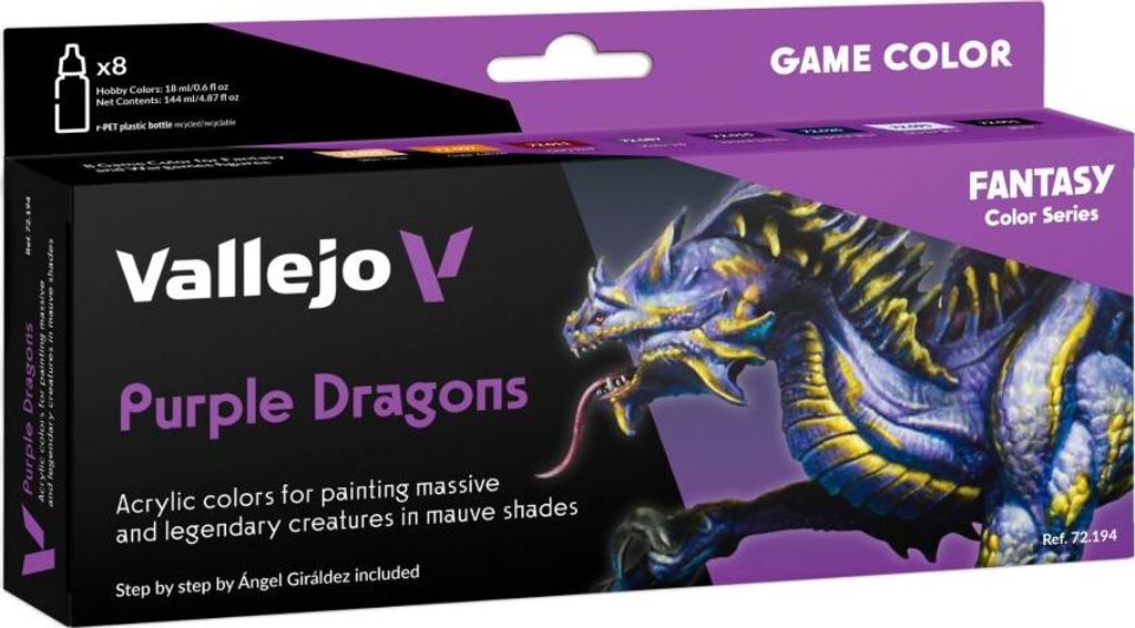 Vallejo 72.194 - Farb-Set Purple Dragon, 8x18 ml - Neu