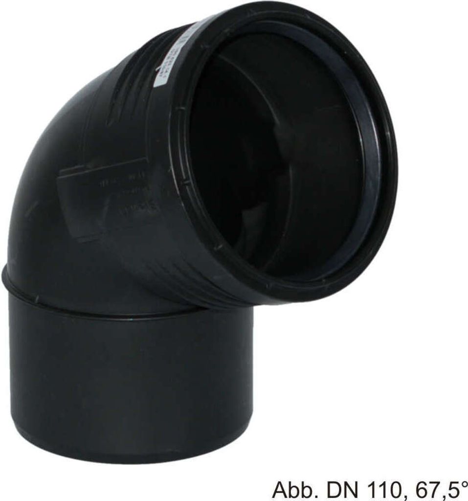 Geberit GE Silent-PP Bogen, 67,5 Grad, d40 mm, 1 Stk.
