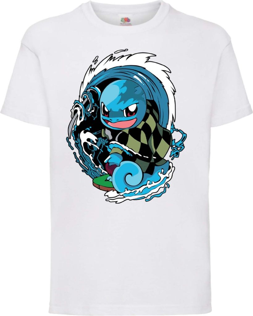 Kinder T-Shirt Pokemon Squirtle, 9-11 Jahr - 140 / Weiß