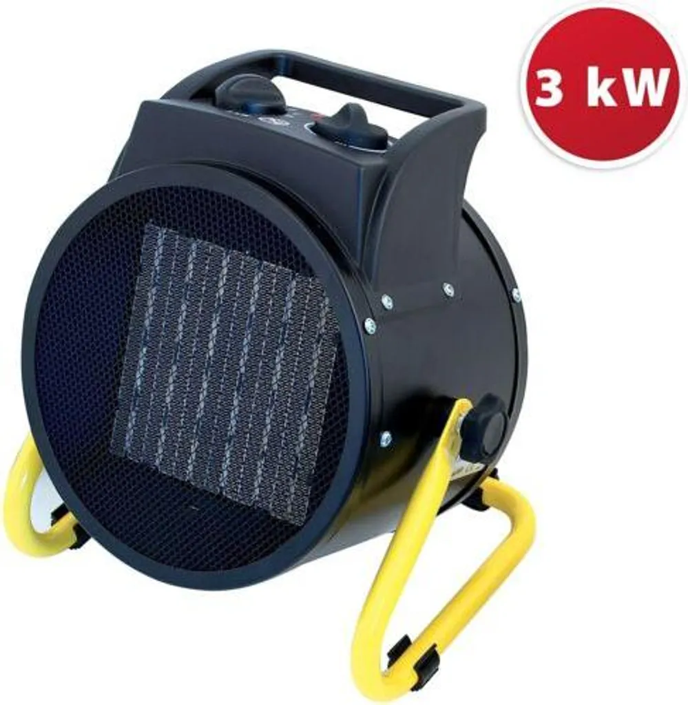 Aérotherme électrique mobile 3000W pour chauffage d'atelier 60m³