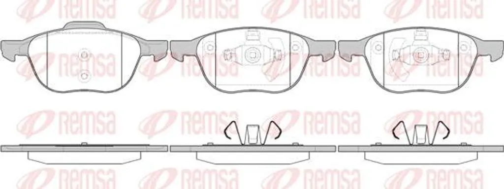 Plaquettes de frein antibruit REMSA 1082.00 pour Ford et Volvo