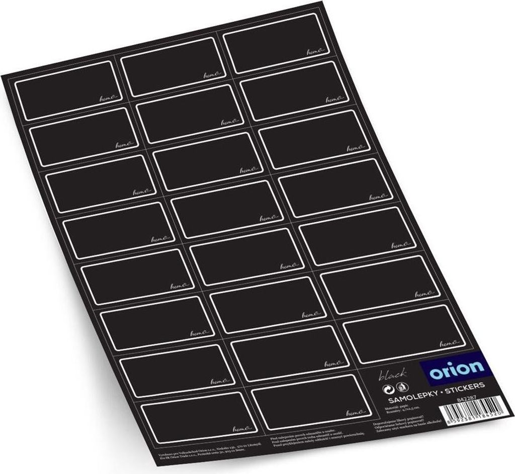 Schwarze selbstklebende Etiketten - Etiketten für Konserven und Gewürze