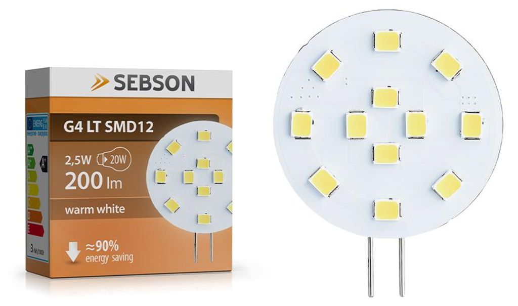 LED Lampe G4 warmweiß 3W / 20W 200lm GU4 Leuchtmittel 12V Produktbild 