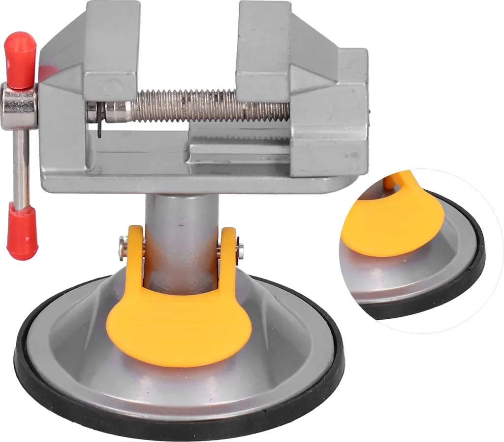 Mini Morsa Universale a 360 Gradi | Acciaio 45# con Base a Ventosa - 4