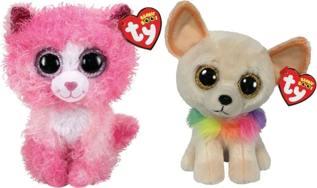 Ty - Stofftiere - Beanie Boo's - Reagan Cat & Chewey Chihuahua