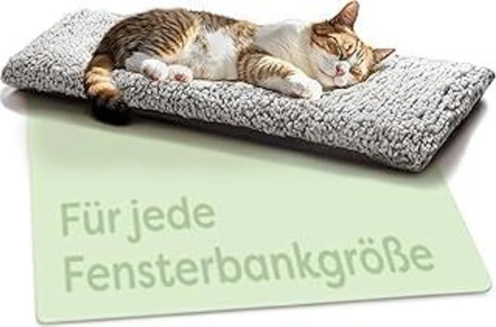 Lettino Termico Gatto Finestra 90x28cm Antiscivolo Autoriscaldante