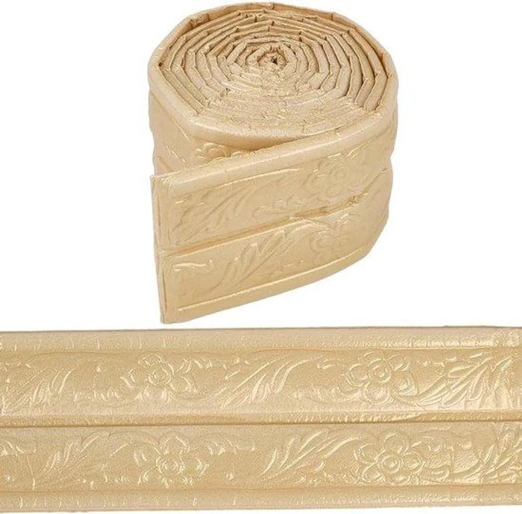 Cimaise murale flexible adhésive miroir doré XPE - Format 2,3m x 8,8cm