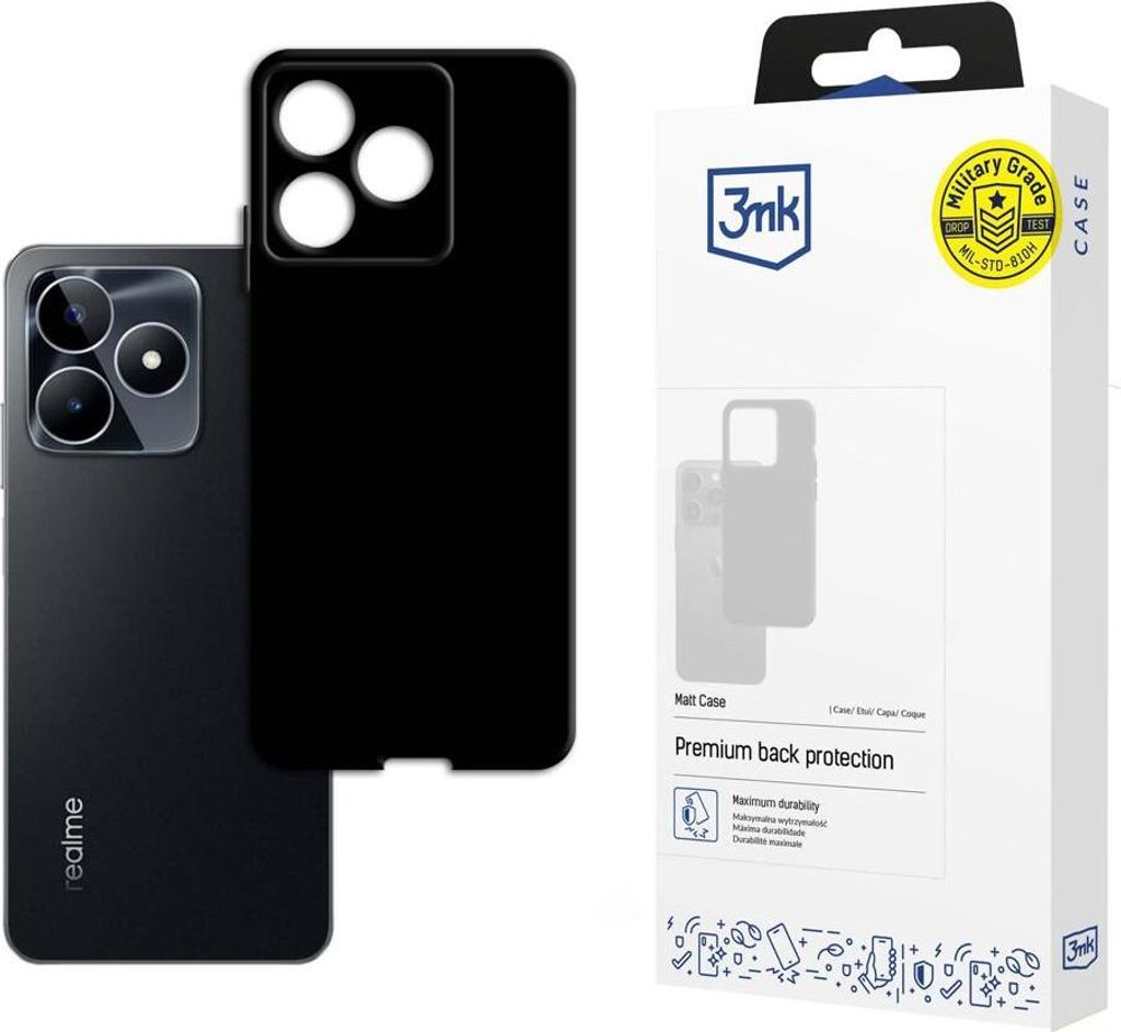 3MK Matt Case Realme C53 schwarz Schutzhülle