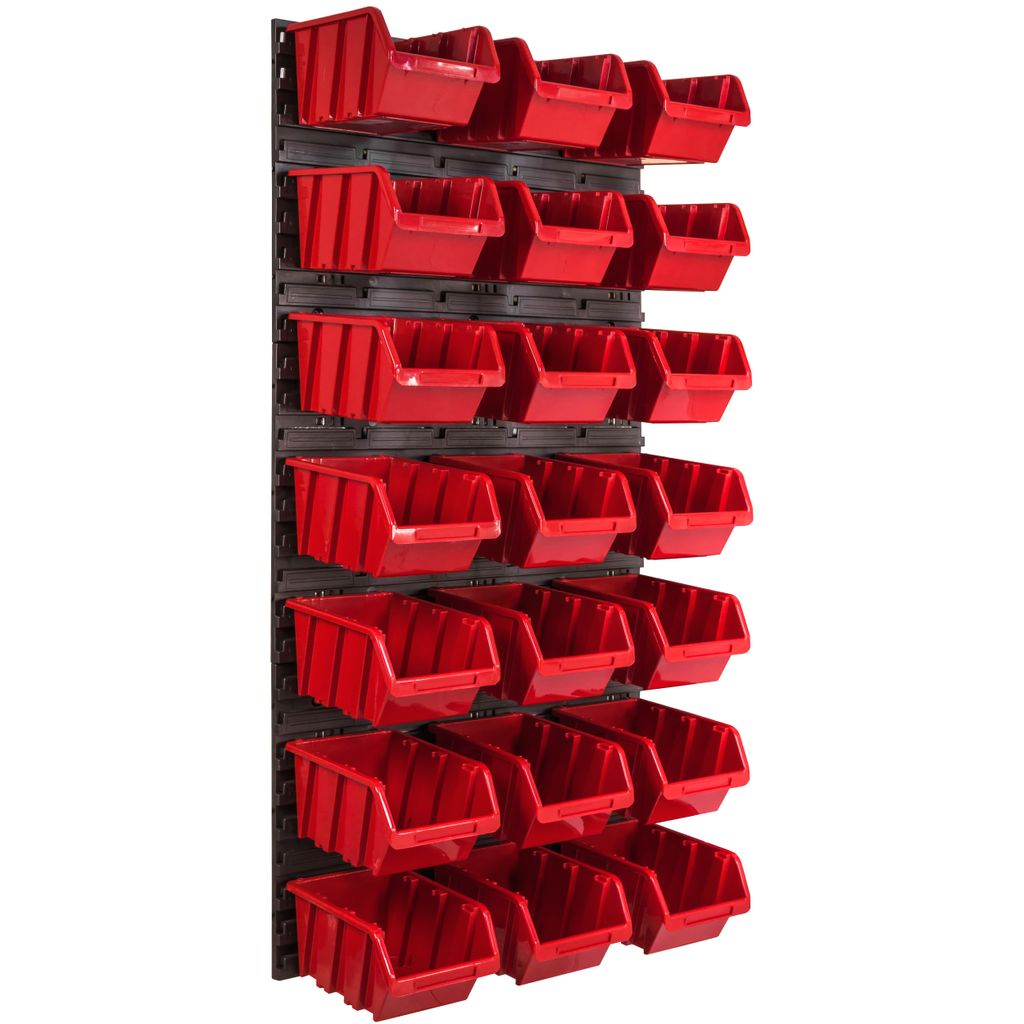 Panneau à outils mural 57,6 x 117 cm avec 21 pcs. Boîtes Image du produit 