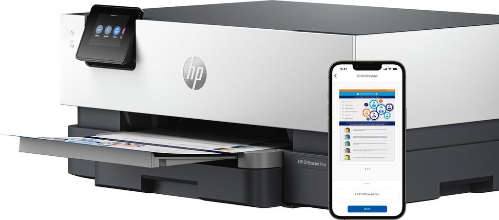 HP OfficeJet Pro 9110b Tintenstrahldrucker grau Produktbild