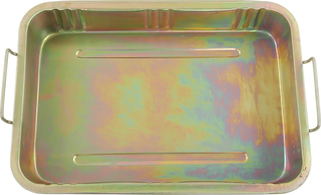 Bac de récupération d'huile galvanisé 640x440x105 mm pour vidange auto
