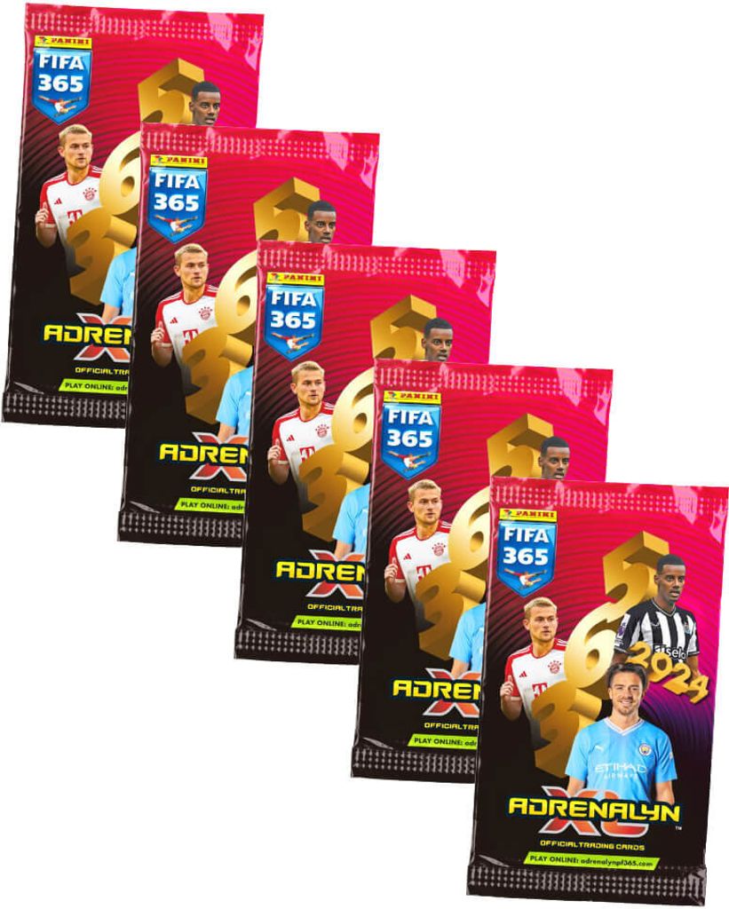Panini Fifa 365 Karten 2024 - Trading Cards - 5 Booster Sammelkarten