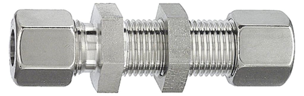 Riegler Gerade Schottverschraubung, Rohr-Außen-Ø 10 mm, Edelstahl 1.4571