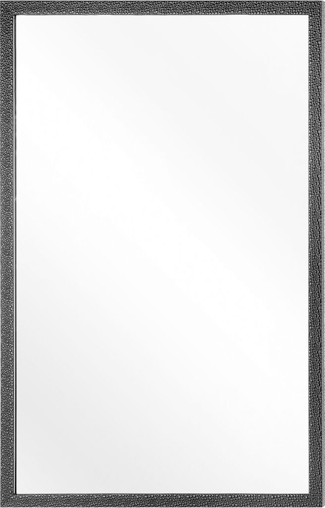 BELIANI Wandspiegel Schwarz 60 x 90 cm Kunststoff mit gemustertem Rahmen Rechteckig Modern