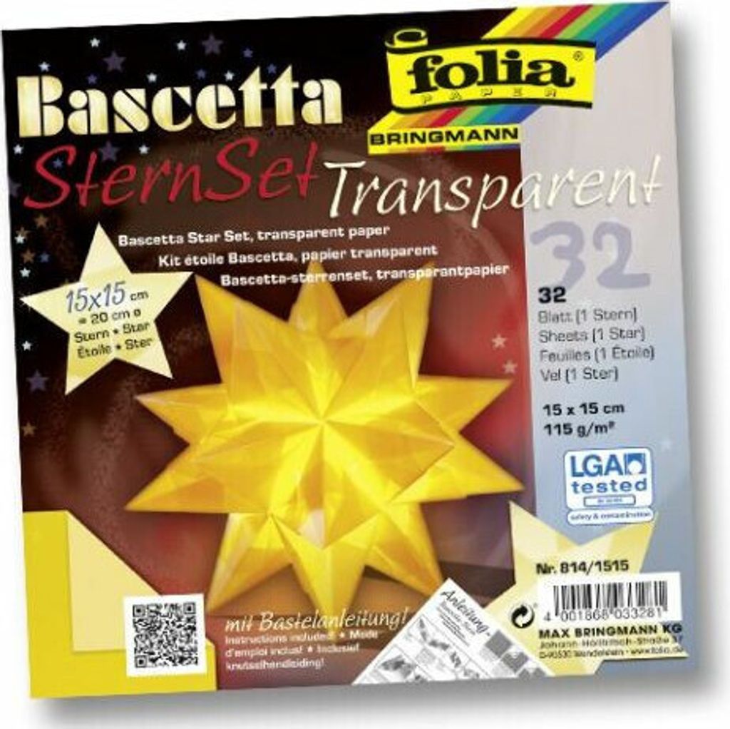 Folia Bascetta Stern Weihnachtsstern 3D Origamistern Produktbild 7