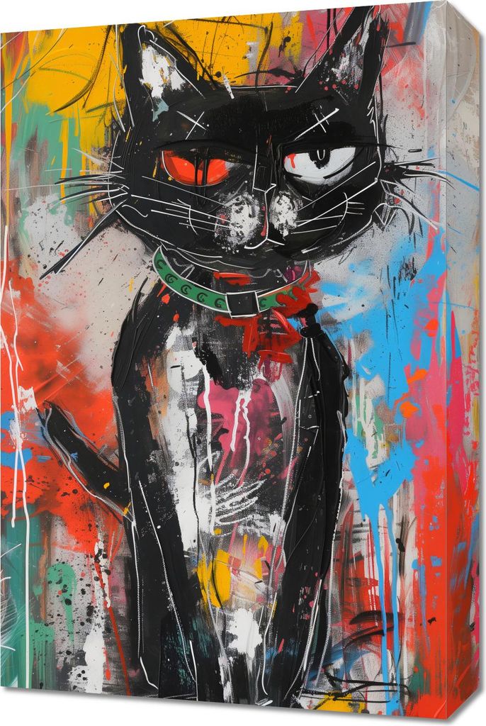 Bild 40x60cm Grummelige Katze