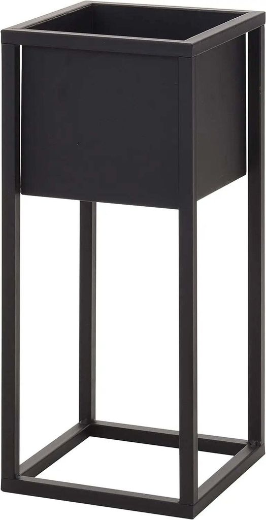 Blumentopf mit Gestell Metall schwarz Pflanzgestell Produktbild 