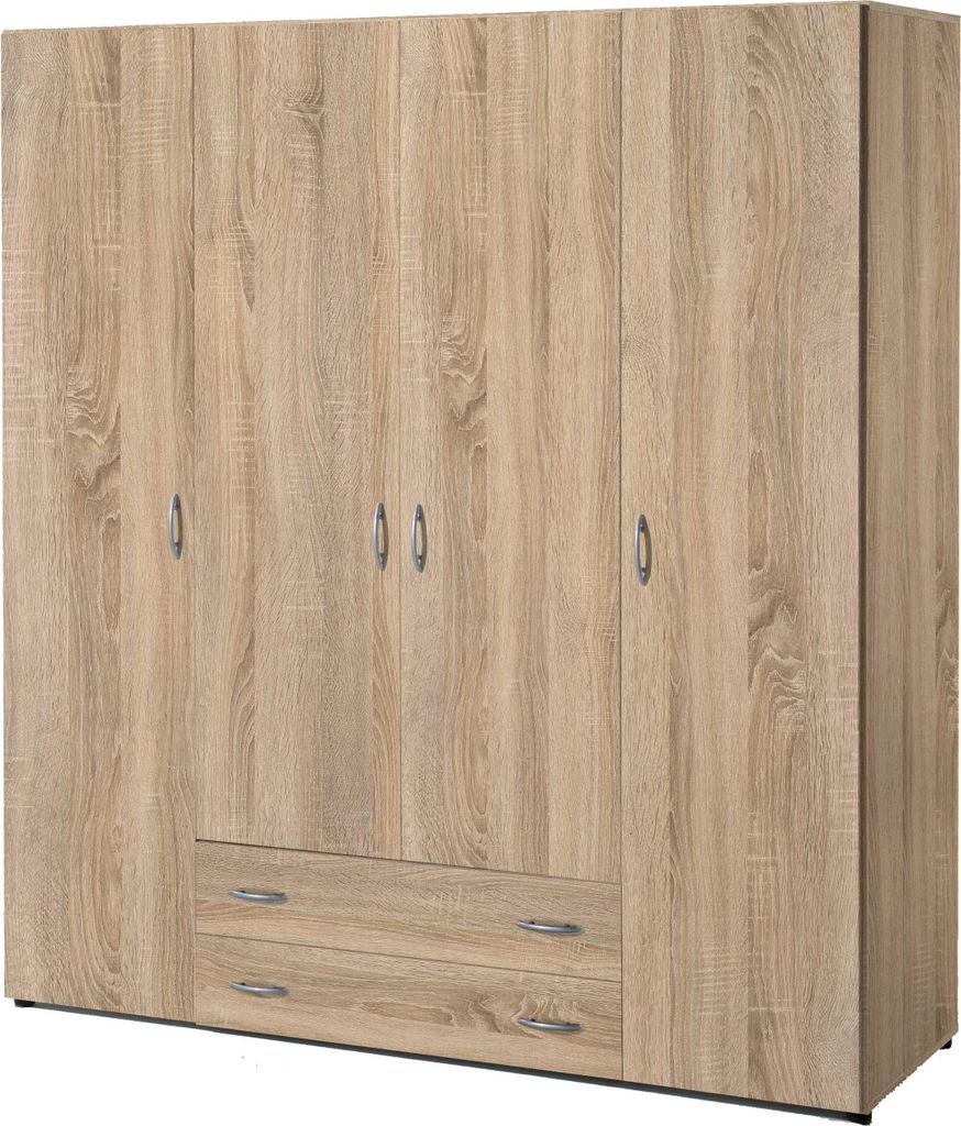 Kleiderschrank Base | 160 x 52 x 177 cm | Wotan Oak Design Produktbild 