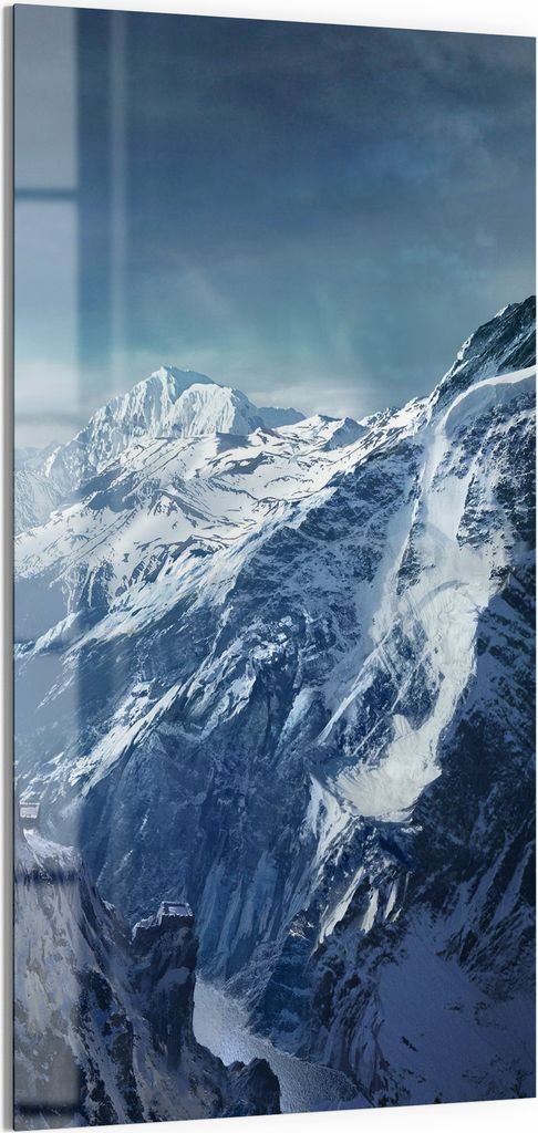 DEQORI Magnettafel Glas 50x100 cm 'Gipfel der Zukunft' beschreibbar Whiteboard Küche