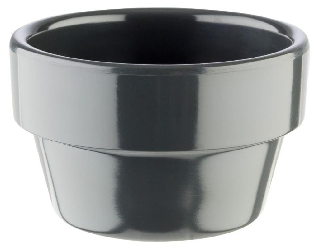 APS 84472 Dipschälchen MINI, Melamin, 40 ml, Ø 6 cm, Höhe 3,5 cm, schwarz, 60 Stück