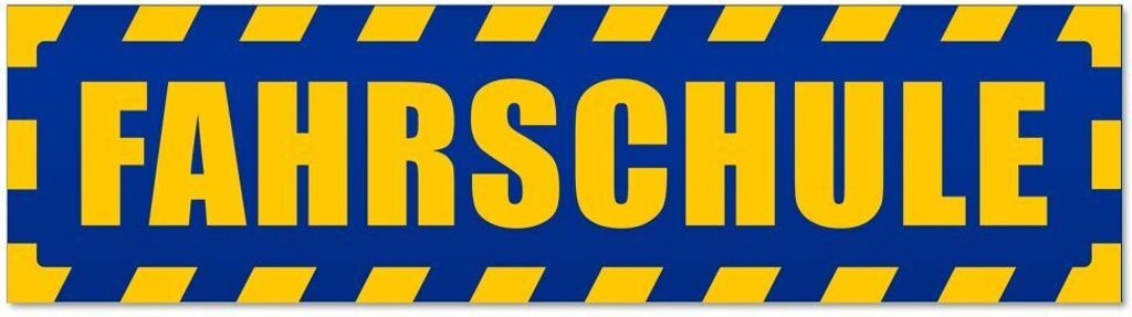 Kiwistar - Autoaufkleber - Blau - 30 x 8 cm - Fahrschule gestreift - Hinweis Aufkleber Sticker für Auto, Kfz, Fahrrad, PKW, LKW