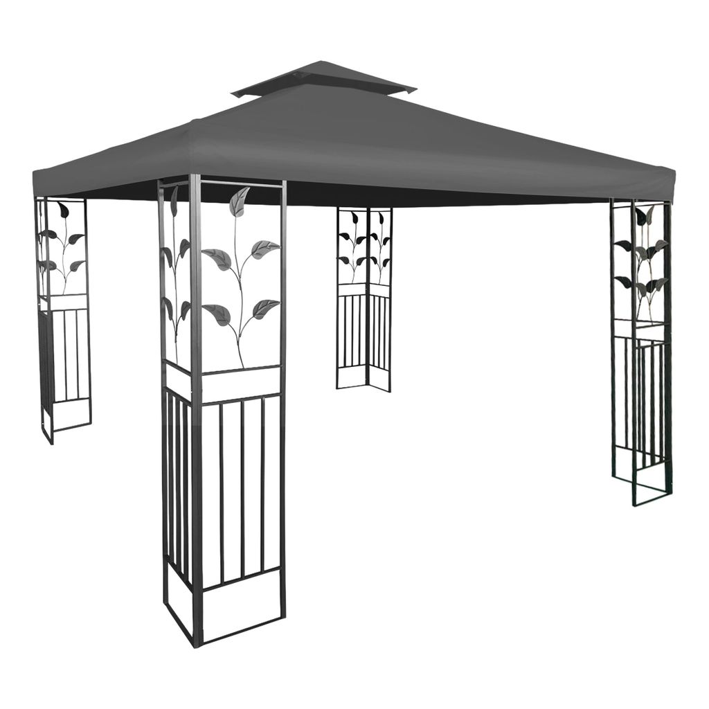 Ersatzdach mit PVC-Beschichtung - Farbe: ANTHRAZIT - mit Kaminabzug