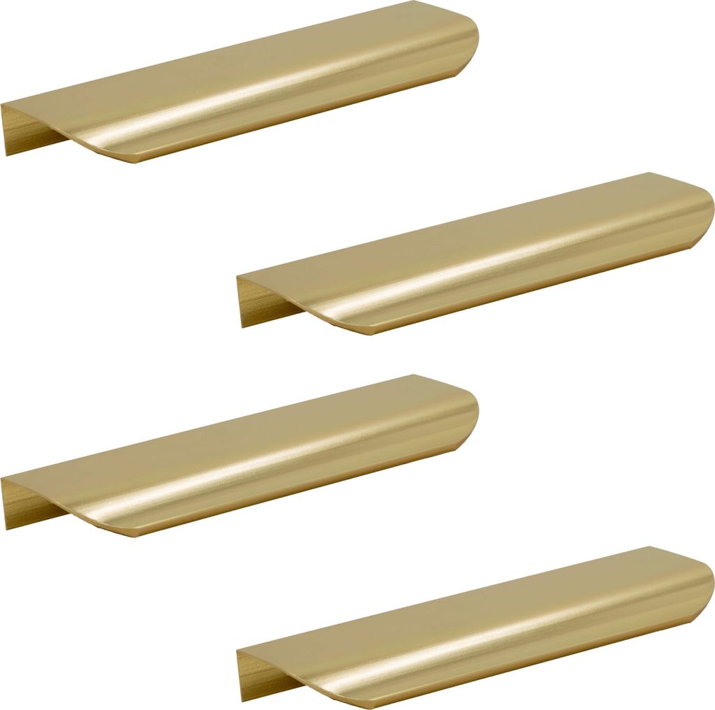 4er-Set goldener Möbelgriff 350 mm - Mattschwarz Aluminium, Produktbild 