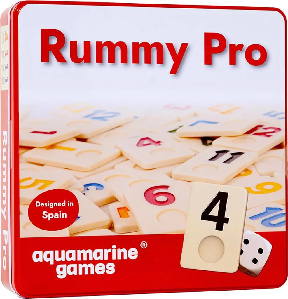 Jeu de société Rummy Pro avec tuiles transparentes pour 4 joueurs