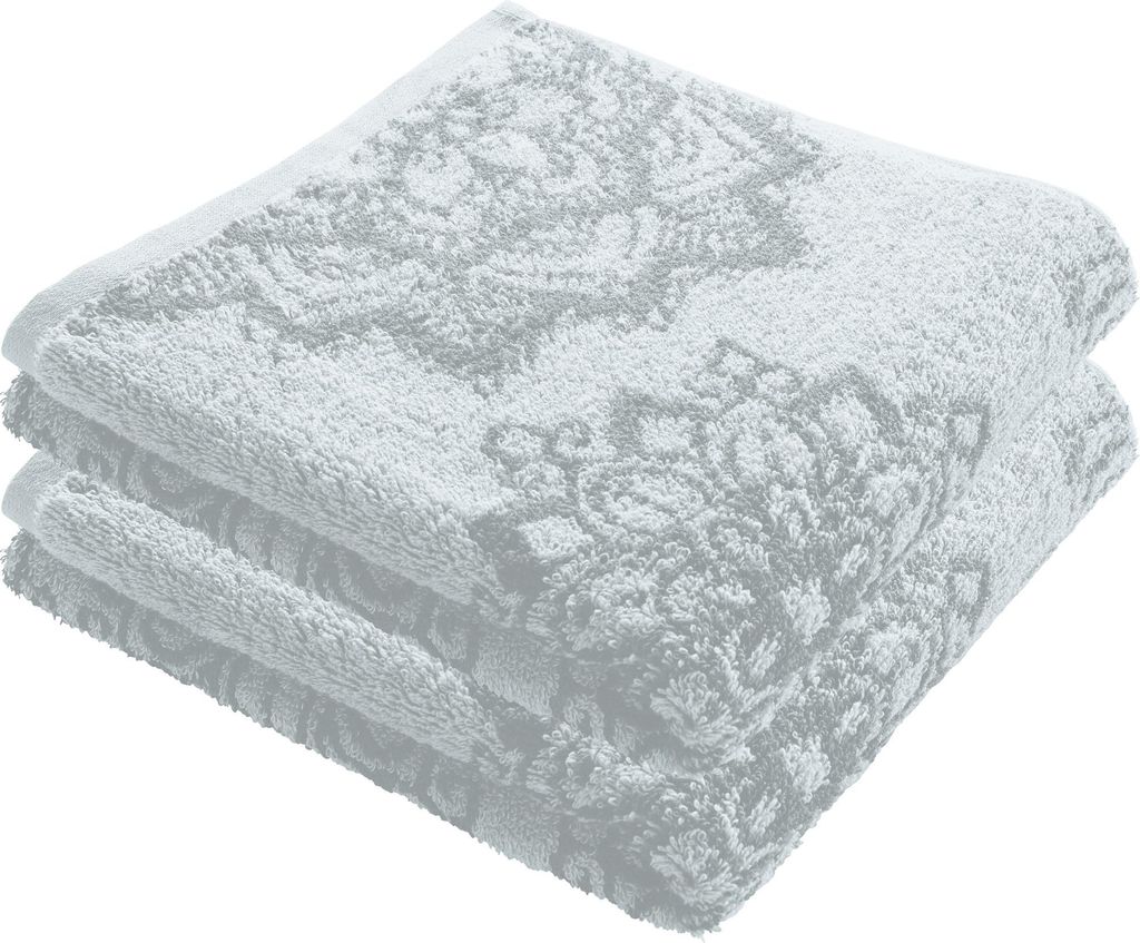 Erwin Müller Duschtuch Mandala" 2er-Pack weiß/silber 70x140 cm"