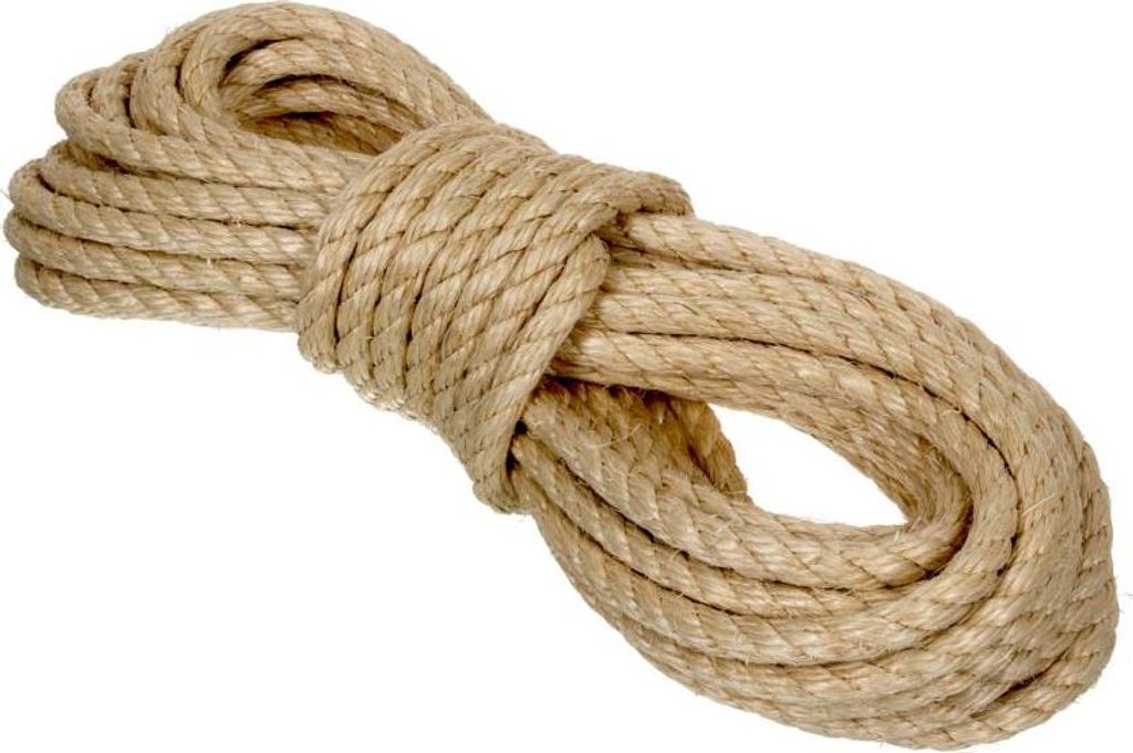 NAJDER - Sisalseil - Dekoratives Seil - Zierseil - Kratzbaumseil für Katzen - Krallen-Seil - Gartenseil - 6 mm, 100 Meter