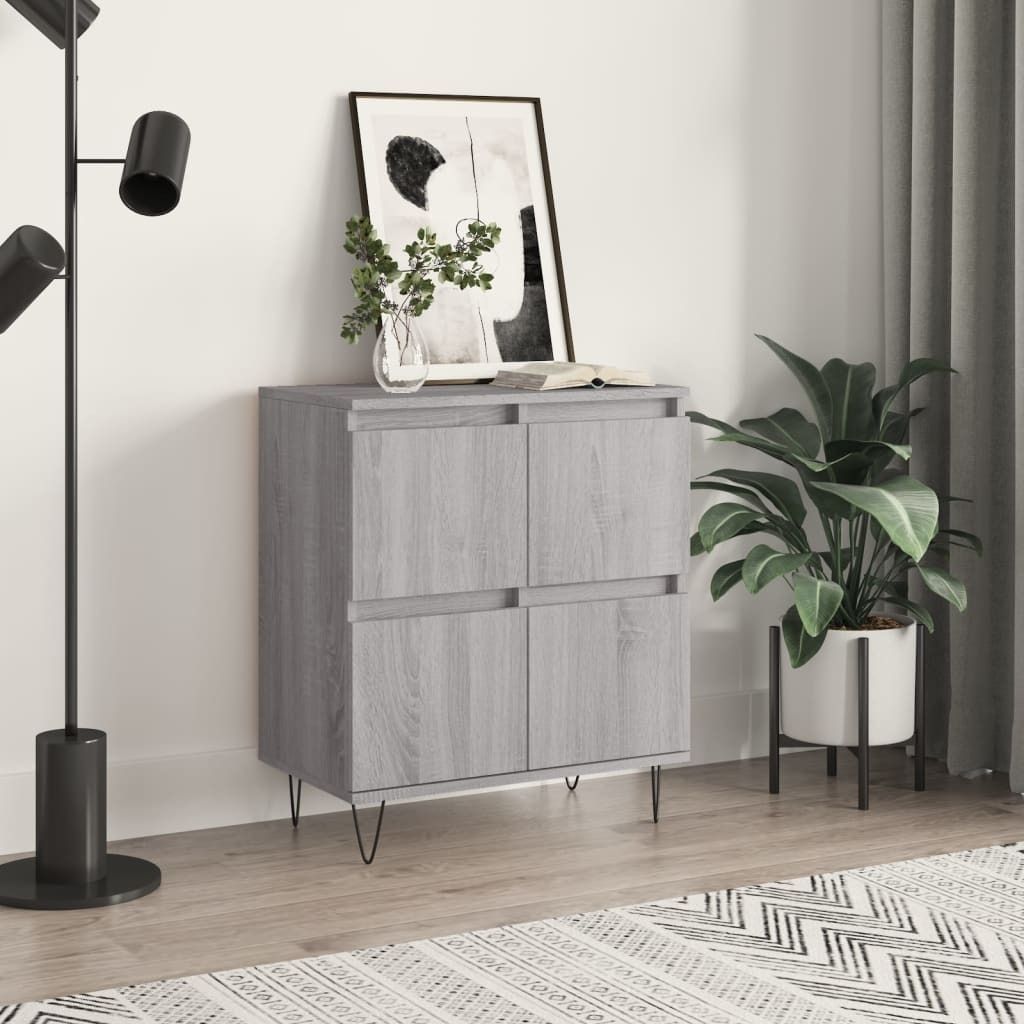 The Living Store Sideboard Grau Sonoma 60x35x70 cm Holzwerkstoff