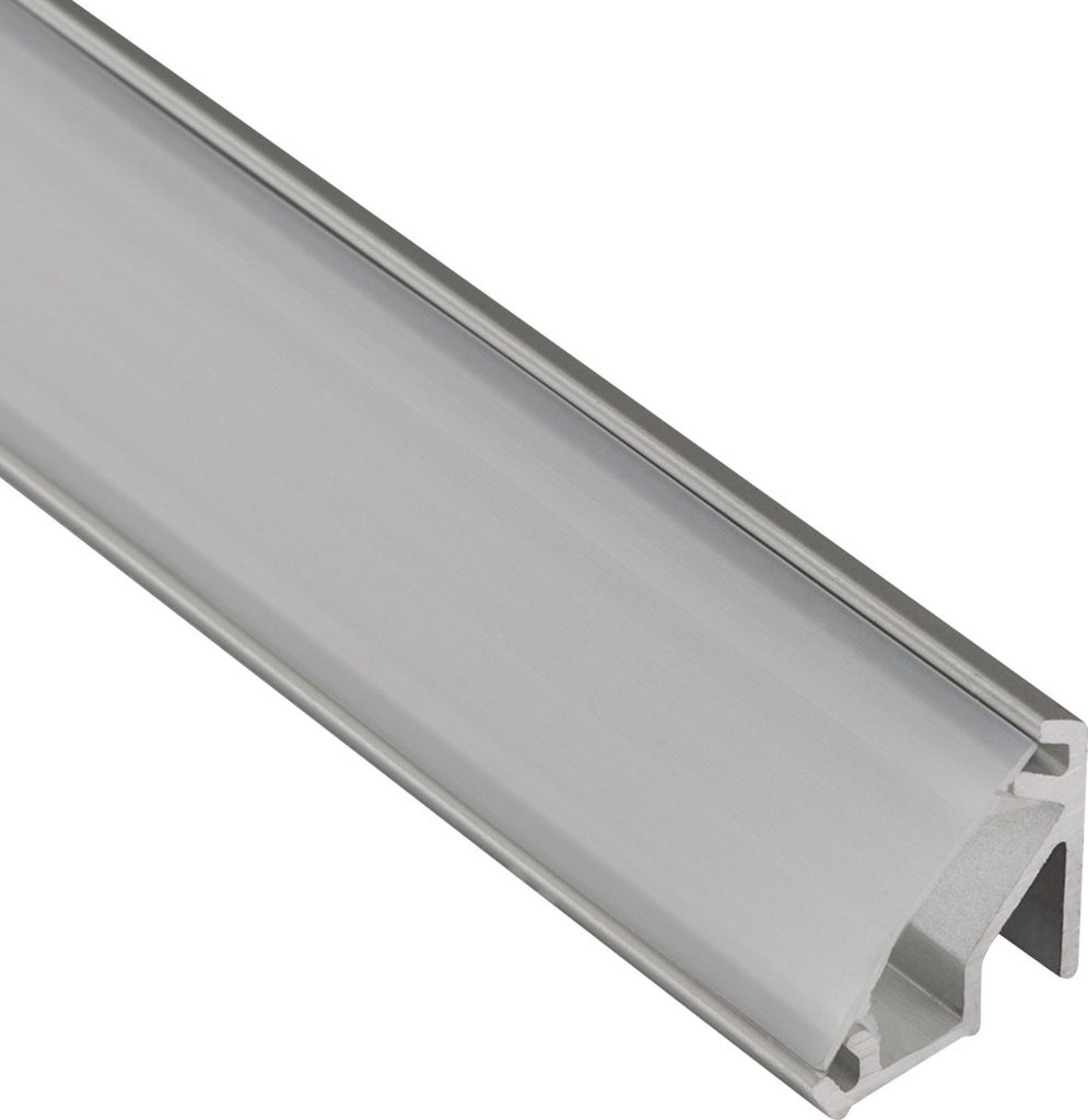 25 Stück LED Profil-99 Alu mit opaler Abdeckung 2000 x 15,7 x 15,8 mm für LED Streifen Aluminium Eckprofil Stripes von SOTECH