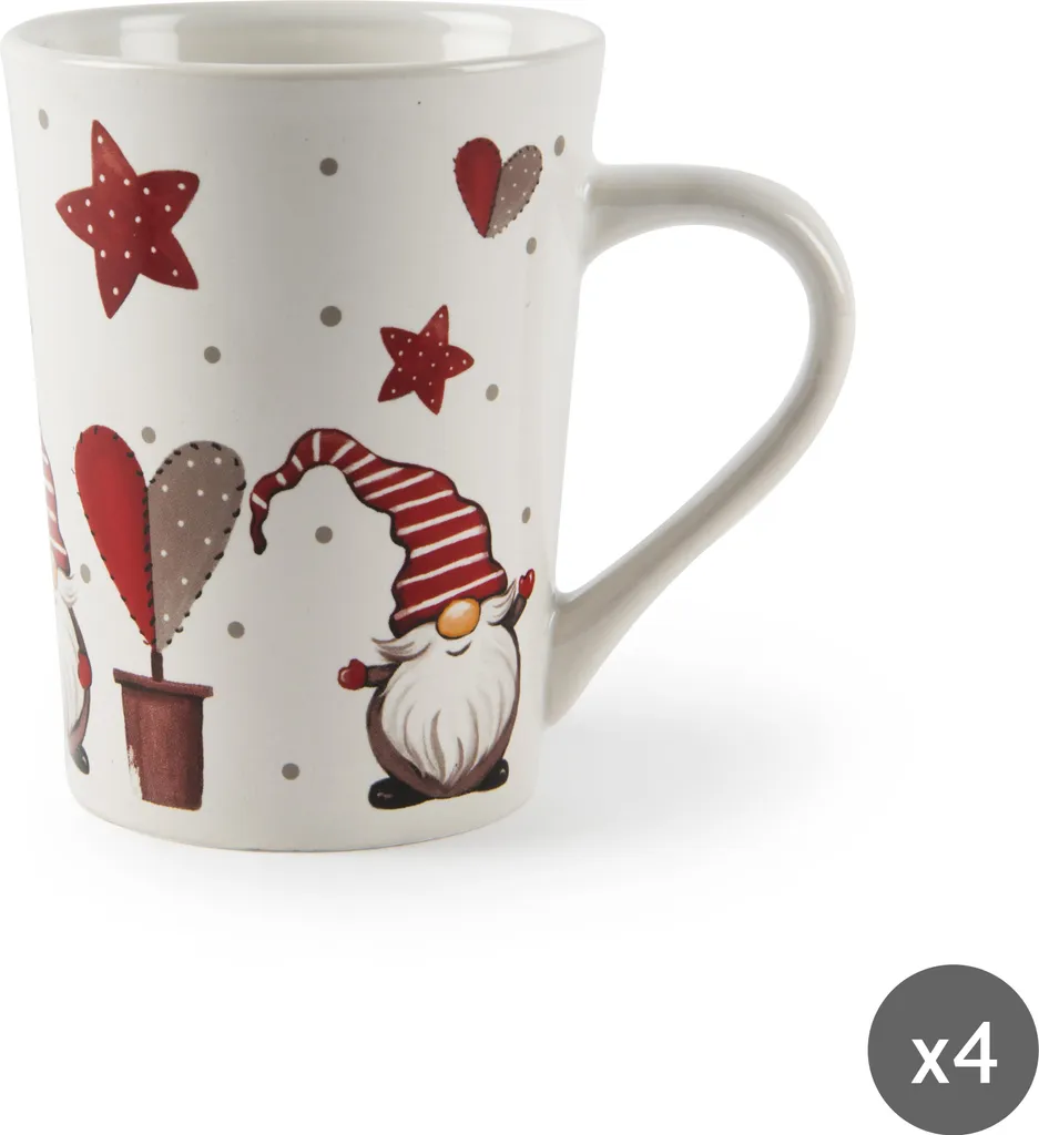 Tazze Excelsa Gnomo 4 Pezzi Colorate - La Colazione Preferita dai Bambini