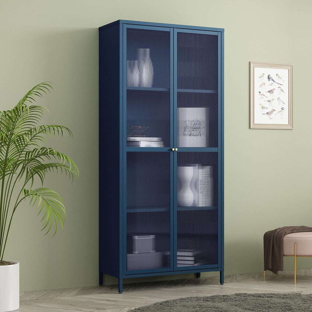 Gablota 'Säkylä' z 2 drzwiami stalowa 180 x 80 x 35 cm Zdjęcie produktu 