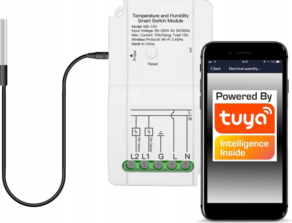 Termostat zewnętrzny czujnik temperatury TUYA WiFi Zdjęcie produktu 