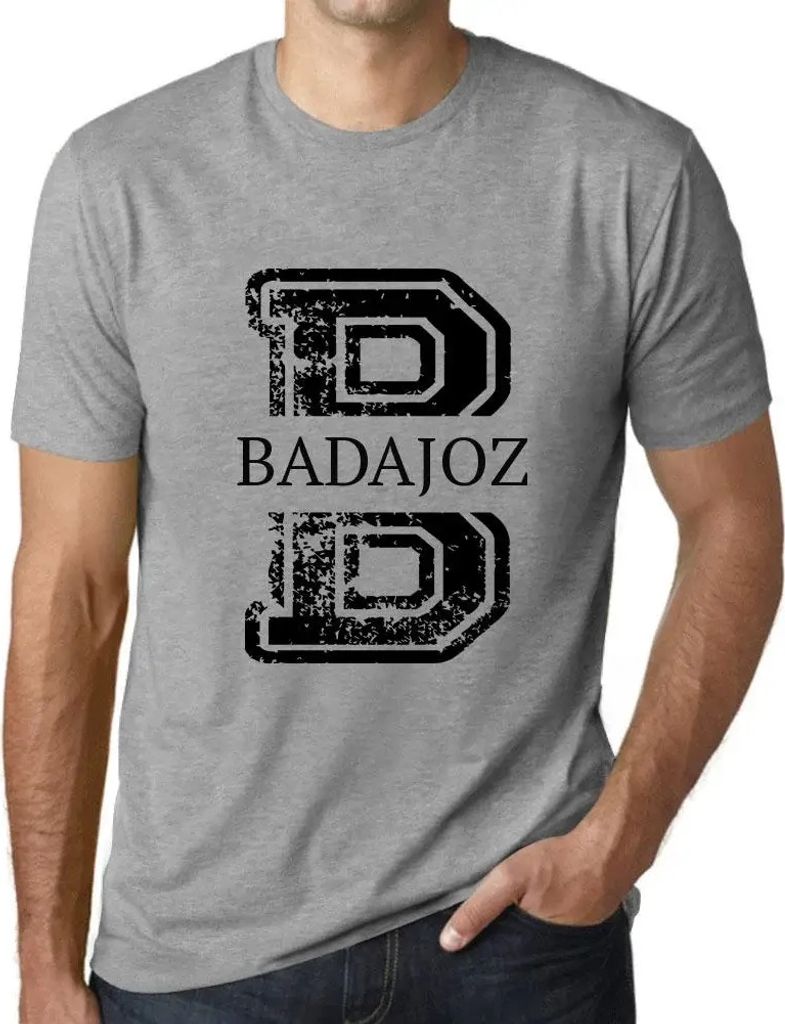 Herren Grafik T-Shirt Badajoz Öko-Verantwortlich Vintage Jahrgang Kurzarm Lustige Druck Geburtstag Geschenk Mann
