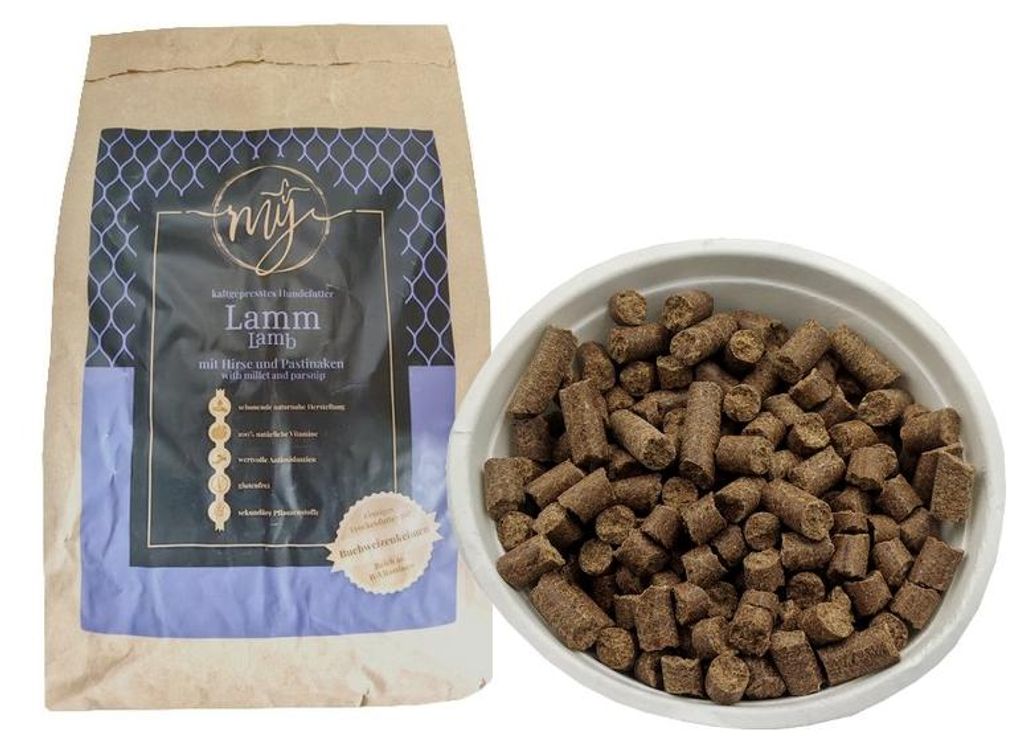 My Trockenfutter Weidelamm mit Hirse und Pastinake 1,5kg mÿ kaltgepresst für Hunde ohne künstliche Zusatzstoffe