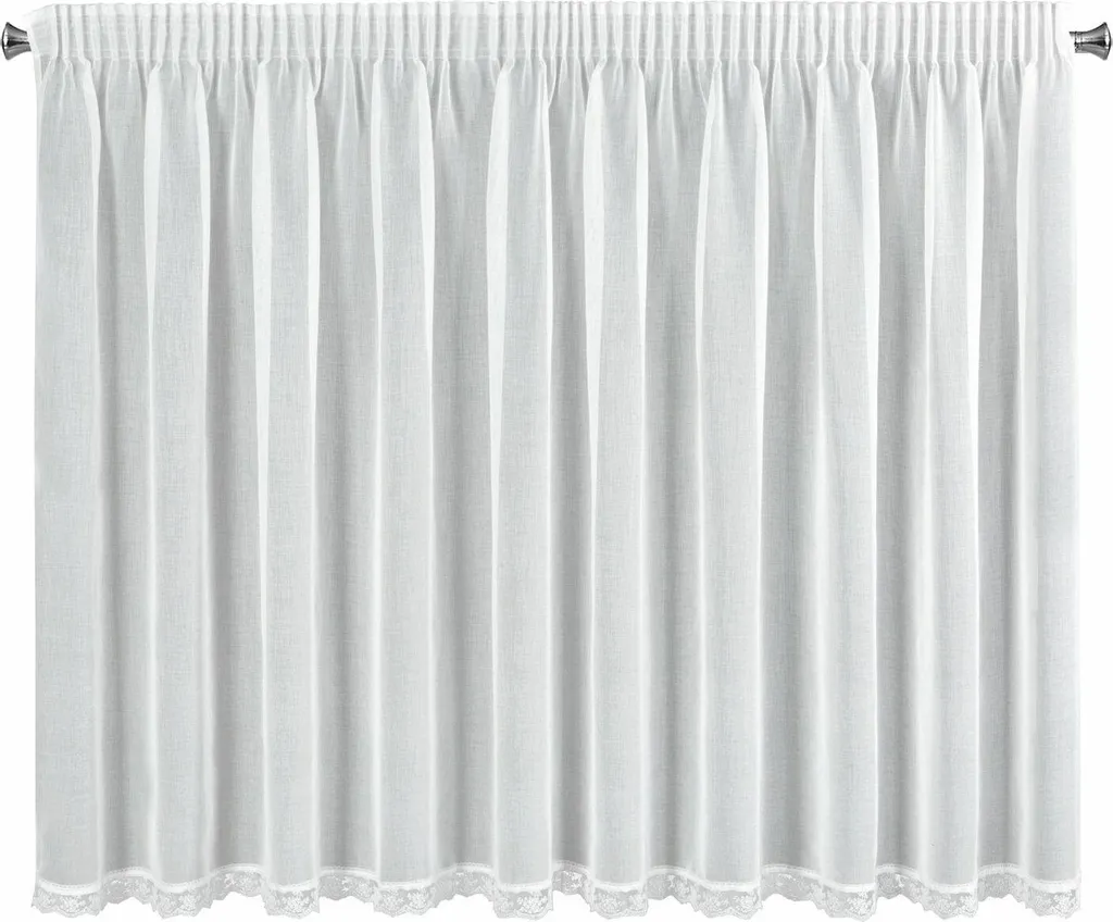Rideau SUZAN EUROFIRANY Blanc 350x150 cm avec Dentelle Élégante