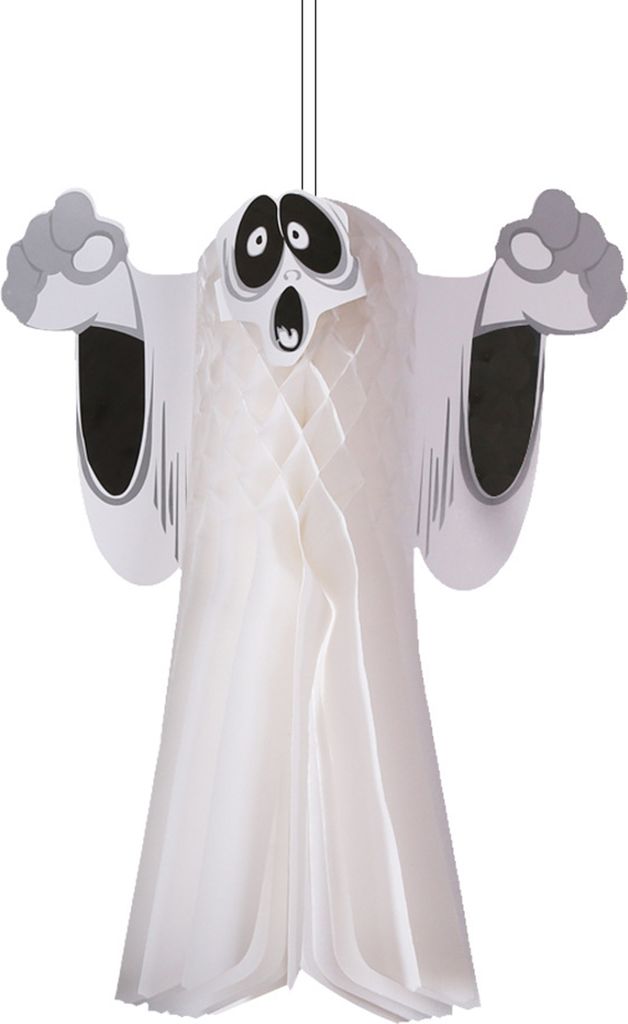 Halloween Ghost Anhänger gruseliger Terror Easy Hanging Flowy Folding Festival Dekoration Szene Layout Ghost Festival Papier Laternen Ghost Windso...