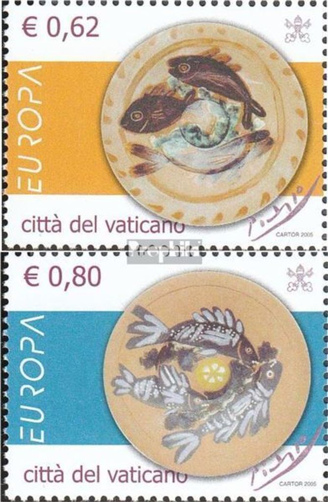 Briefmarken Vatikanstadt 2005 Mi 1521-1522 (kompl.Ausg.) gestempelt Gastronomie