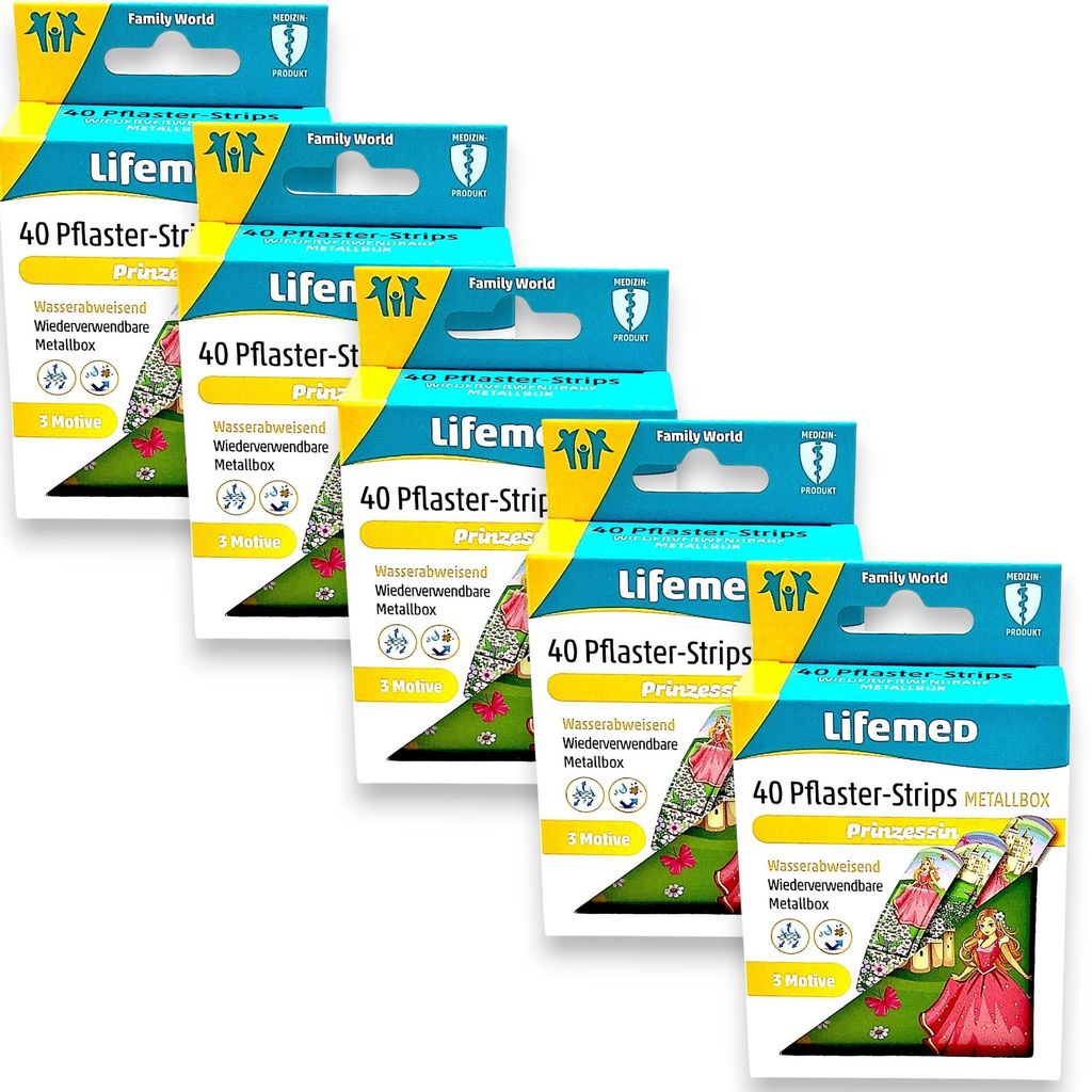 5x Lifemed Wundpflaster - Prinzessin 5x 40 Stück