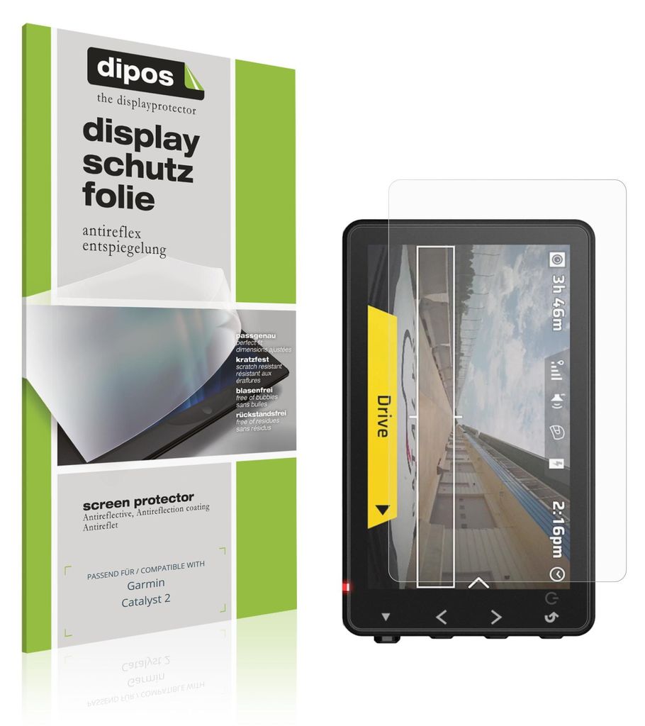 2x Schutzfolie für Garmin Catalyst 2 matt Displayschutzfolie Folie Display Schutz dipos