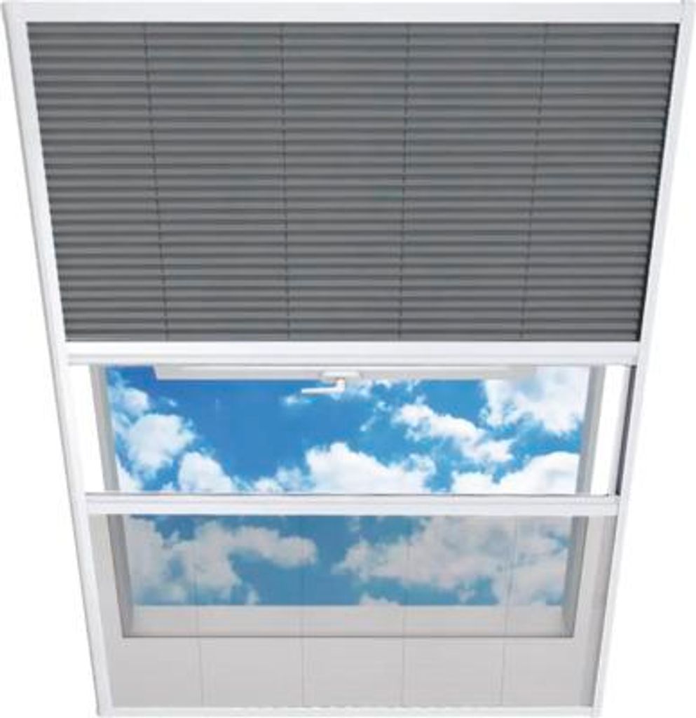 Insektenschutz home protect Plissee-Dachfenster mit Sonnenschutz weiss 130x160 cm