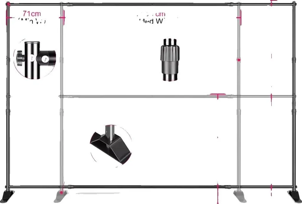 Support de fond stable 2,7x3,4m évite les chutes de décors en studio