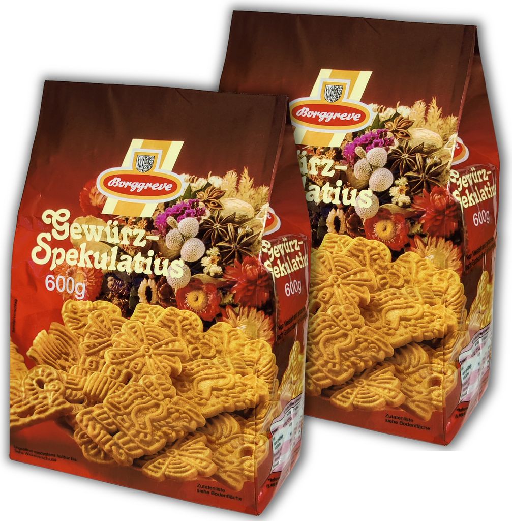 Borggreve Gewürzspekulatius 2 x 600 g Spekulatius Kekse Produktbild 