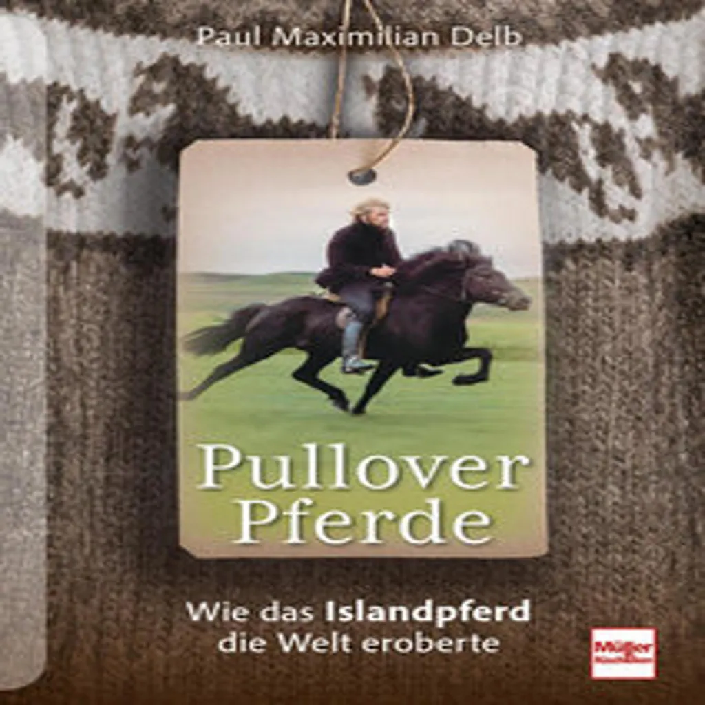 Pull imprimé chevaux col rond en laine mélangée pour femme et homme