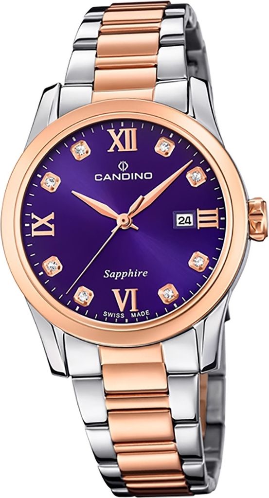 Candino Damen Analog Armbanduhr silber kupfer rosegold Candino Classic D2UC4739/2