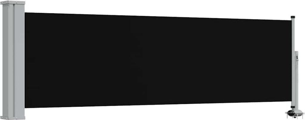 vidaXL Ausziehbare Seitenmarkise 80×300 cm Schwarz
